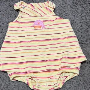 Carter's Yellow and Pink Striped Bodysuit